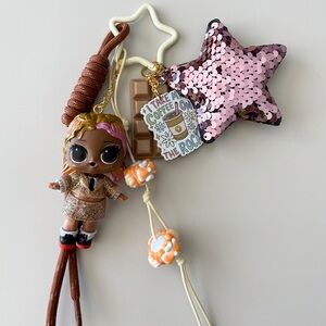 L.O.L. Surprise! Glam Glitter D.J adult humor custom made Bagcharm by Joelle